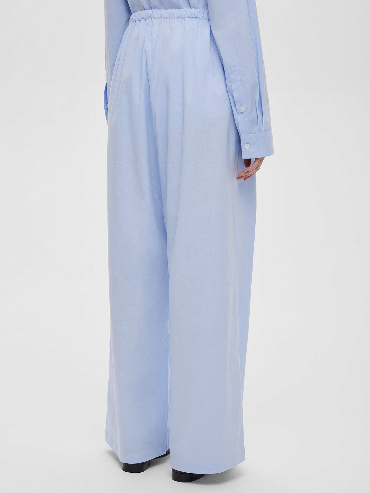 Брюки из хлопка 0199, голубой