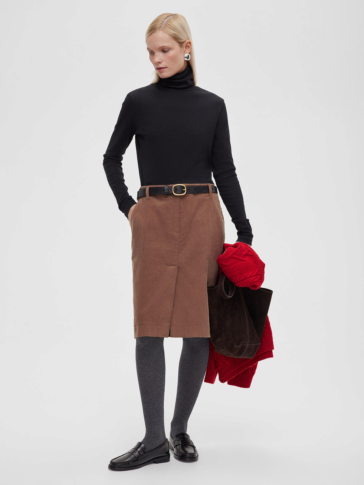 Юбка из вельвета 0158, песочный