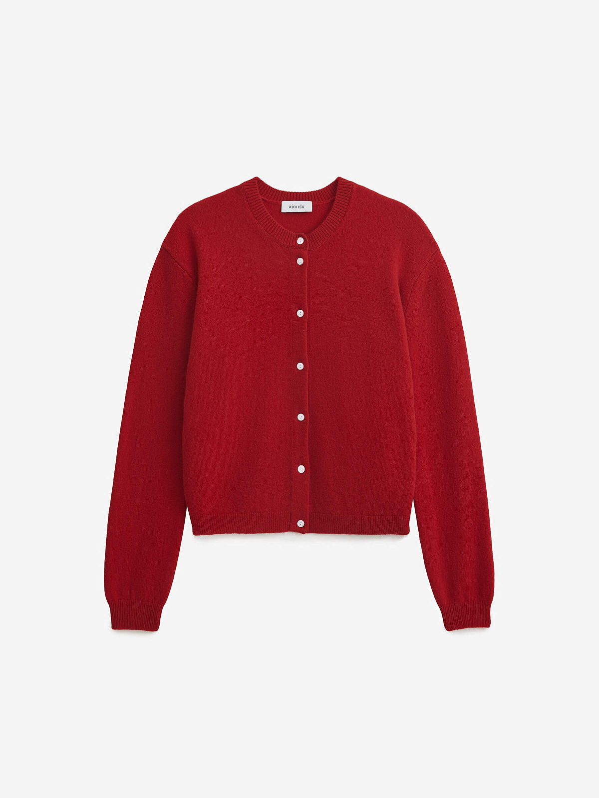 Кардиган на пуговицах из 100% мериноса, красный
