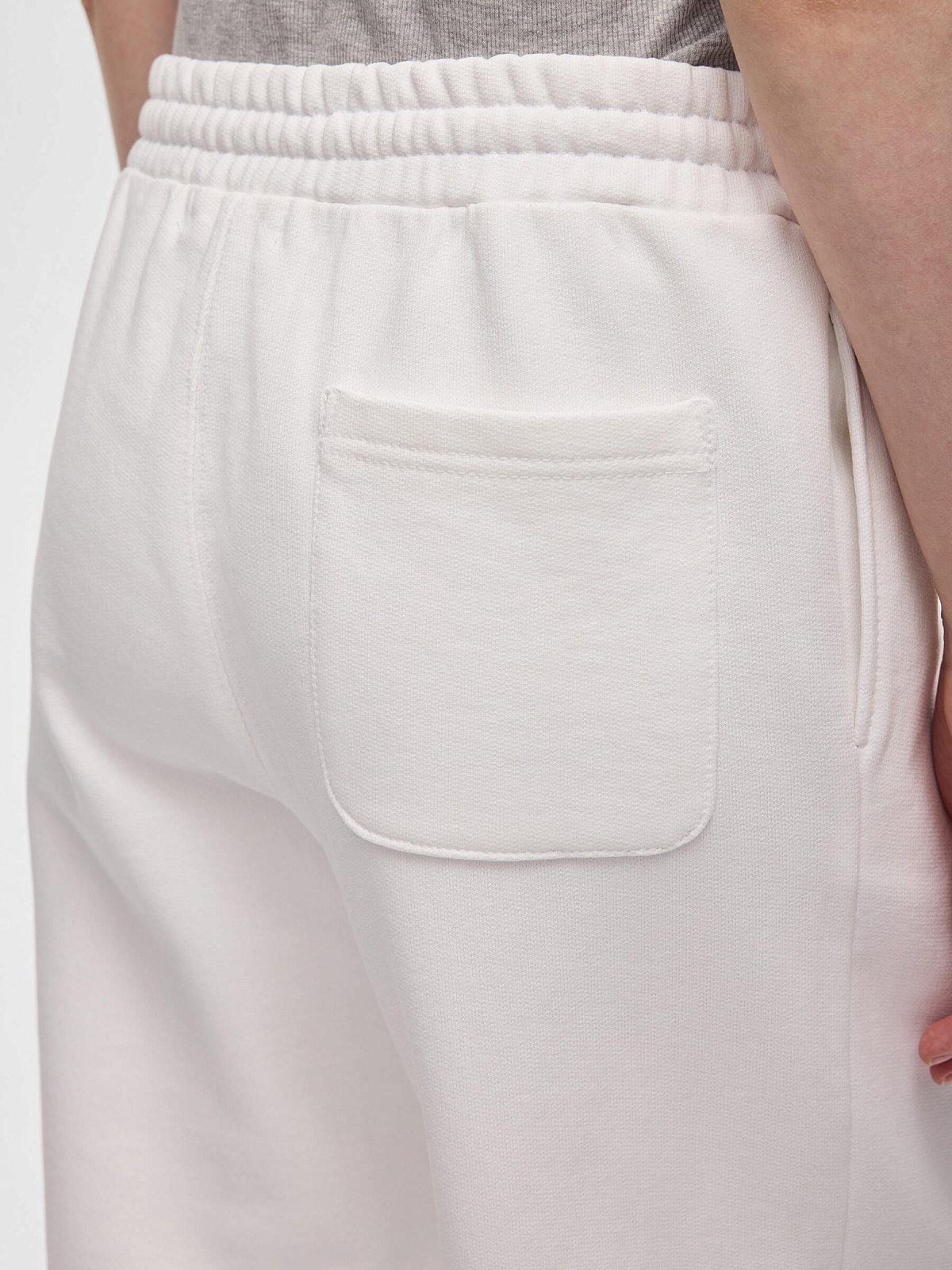 Брюки спортивные прямого кроя 0099, белый