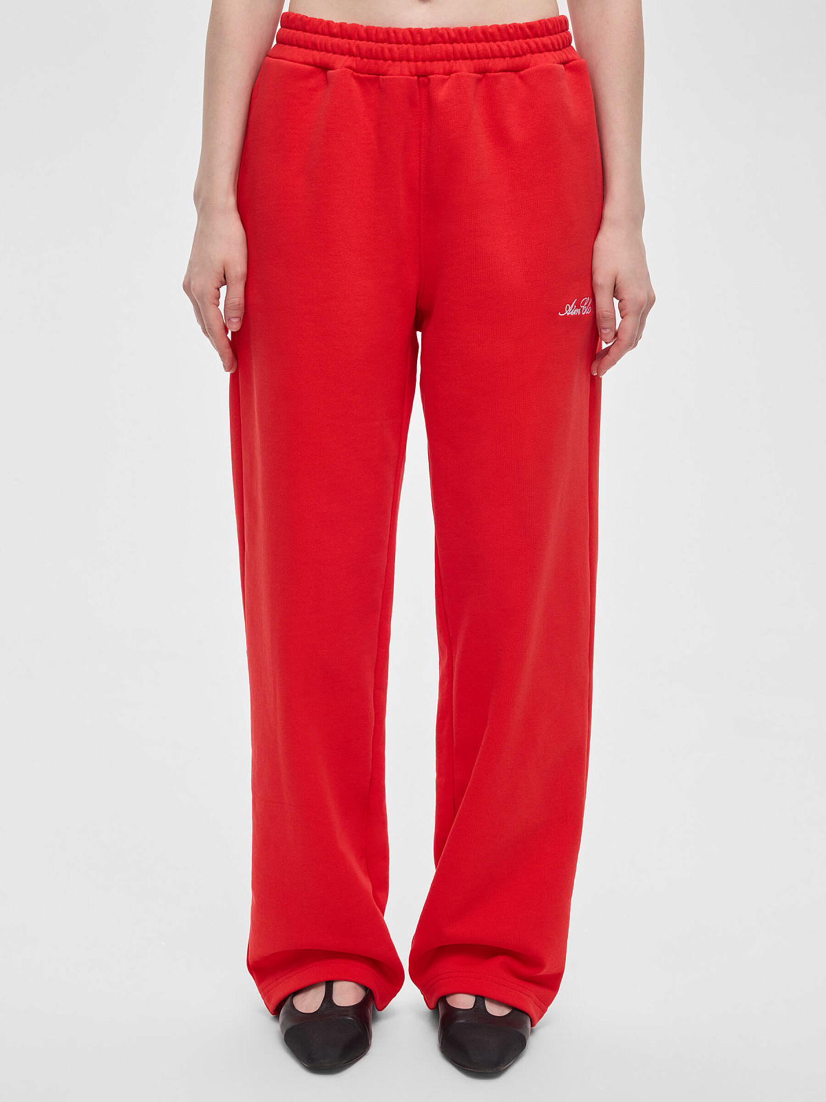 Брюки спортивные прямого кроя 0099, красный