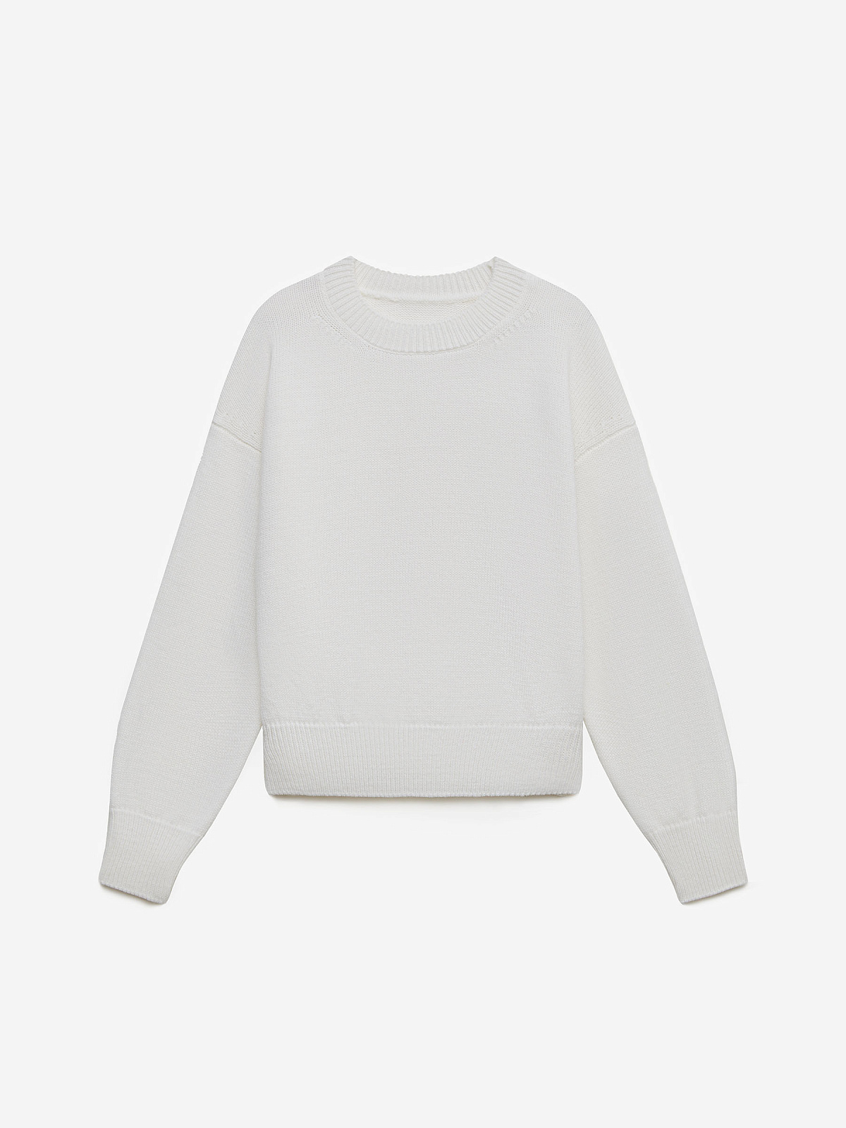 Джемпер свободного кроя, белый
