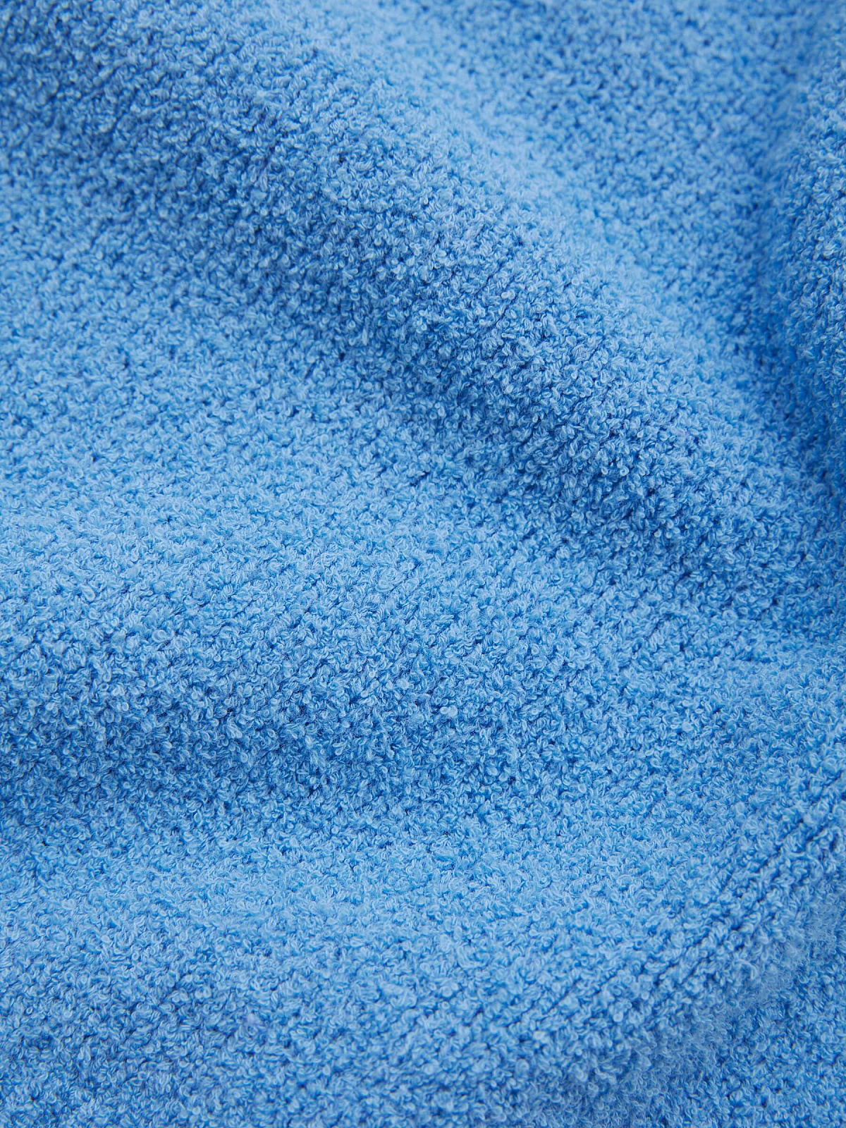 Джемпер-поло из хлопка букле, голубой