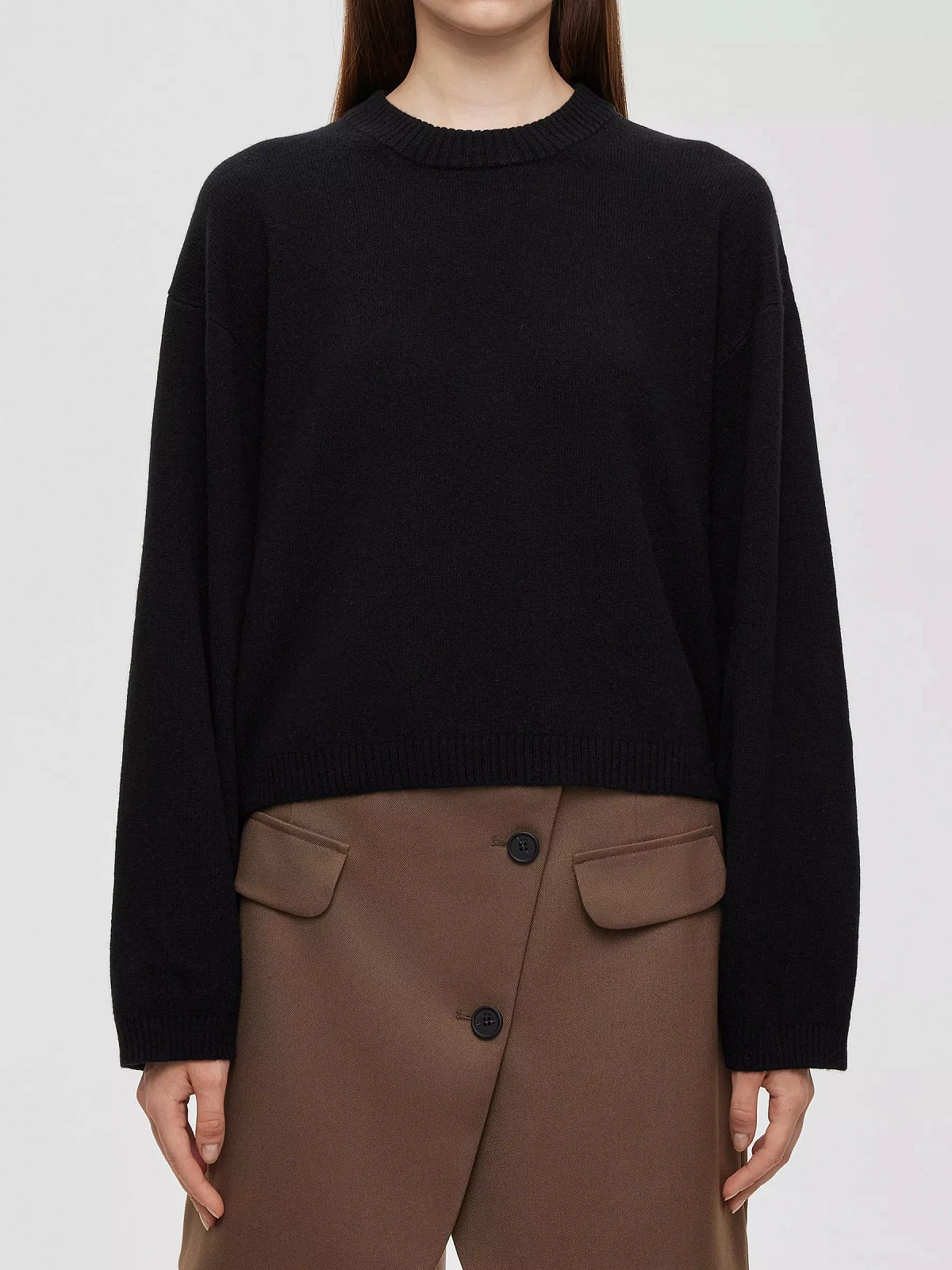 Джемпер из кашемира и шерсти, черный