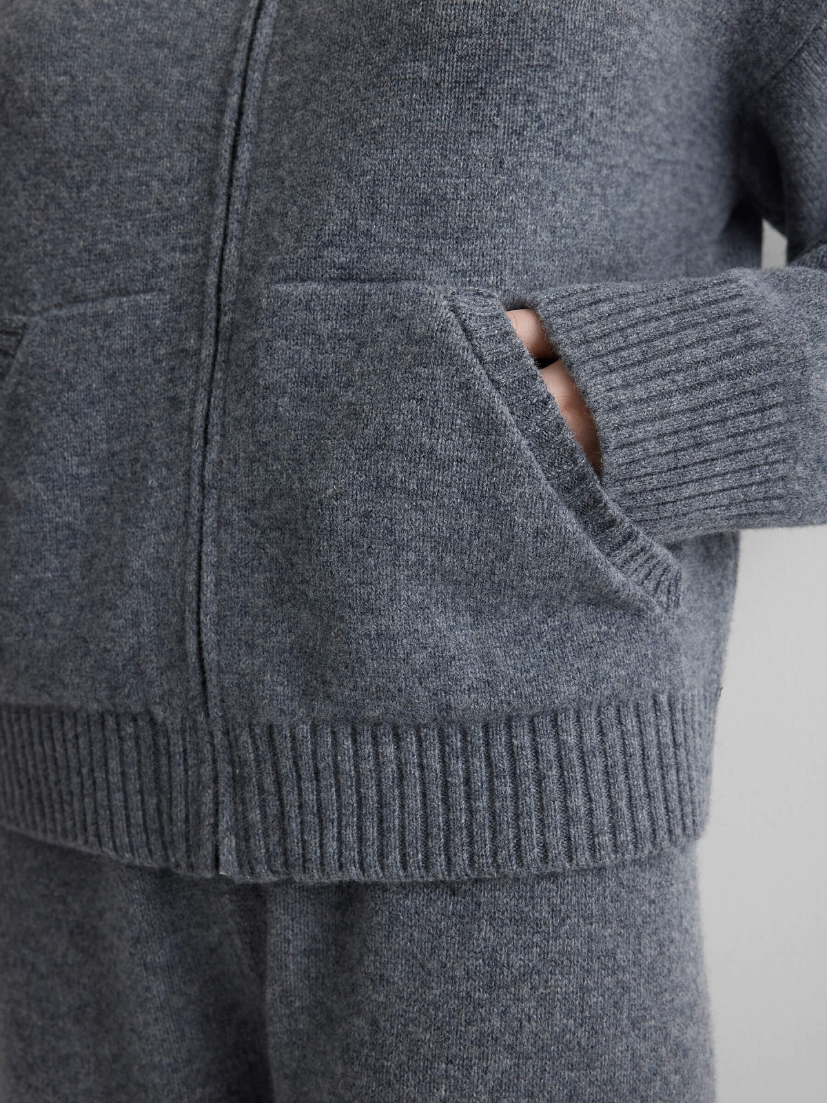 Худи из 100% мериноса, серый