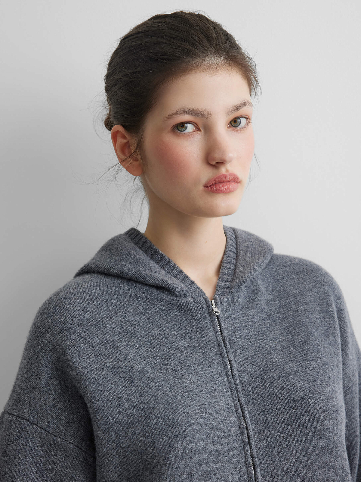 Худи из 100% мериноса, серый