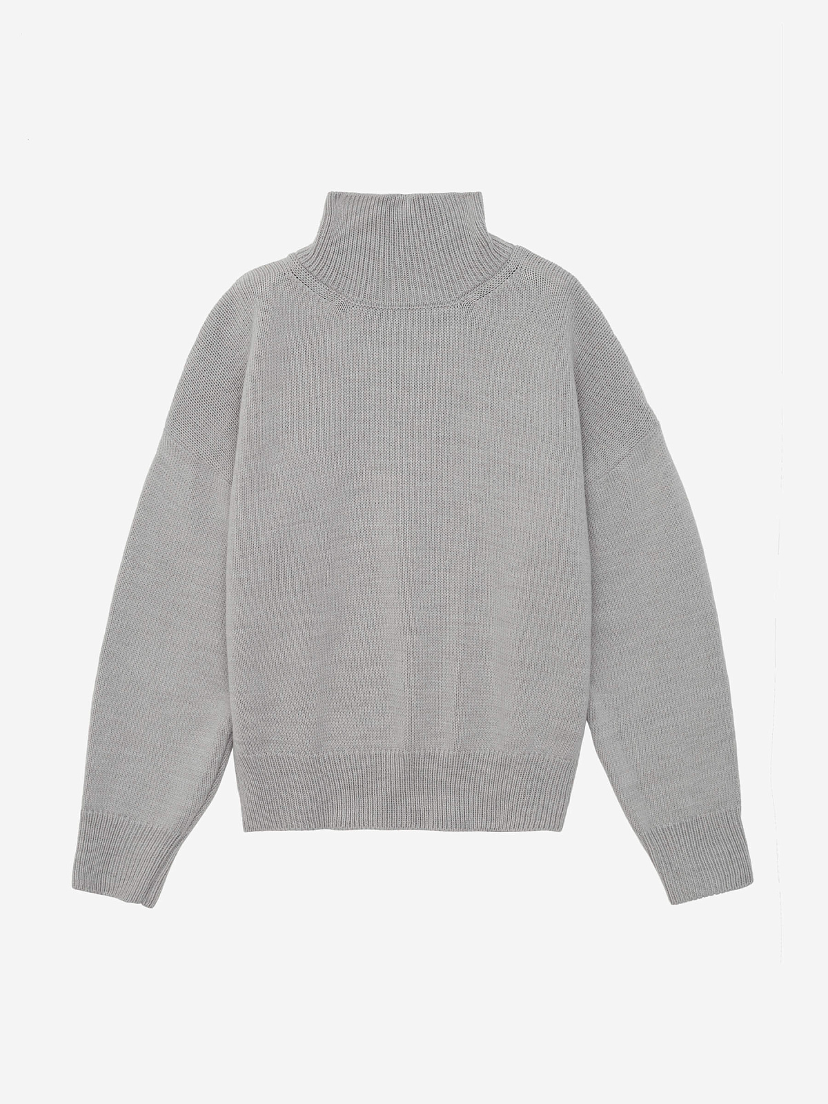 Свитер свободного кроя, светло-серый