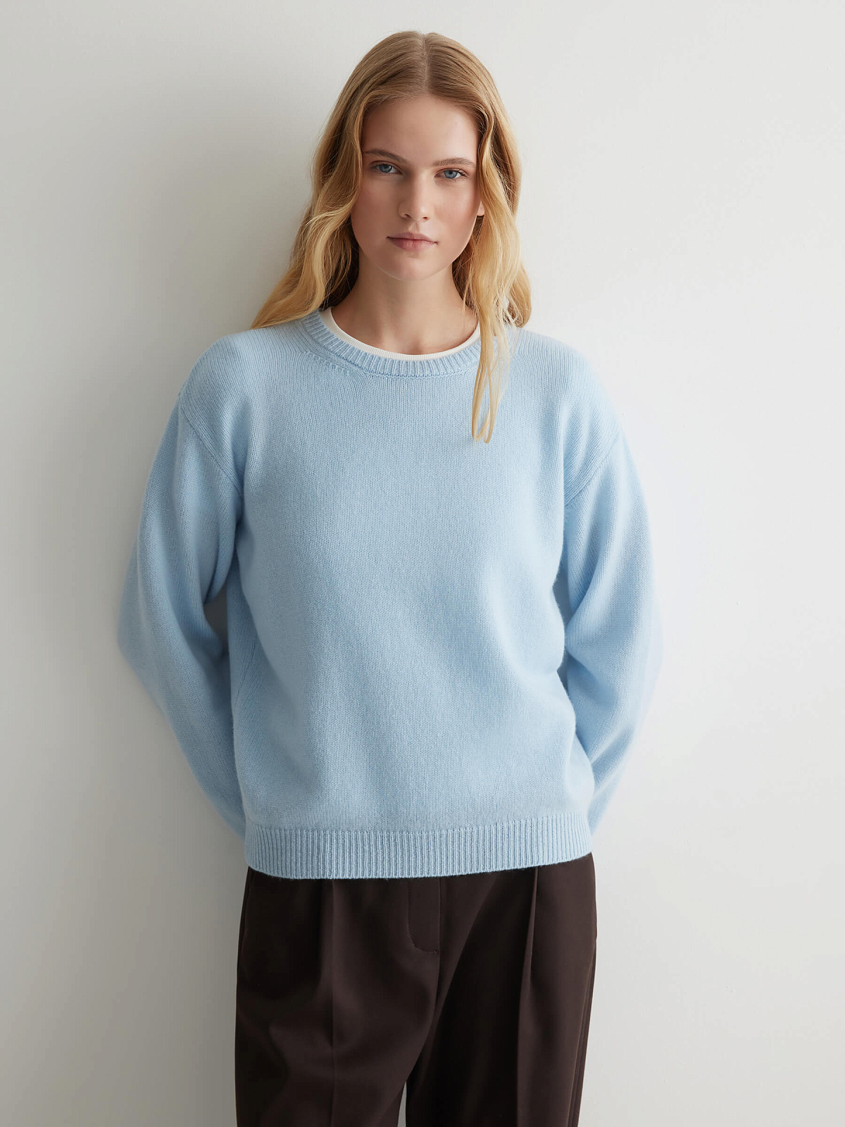 Джемпер из кашемира, голубой