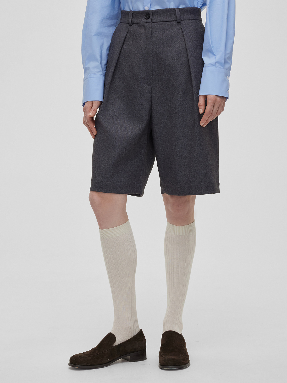 Шорты - бермуды, серый