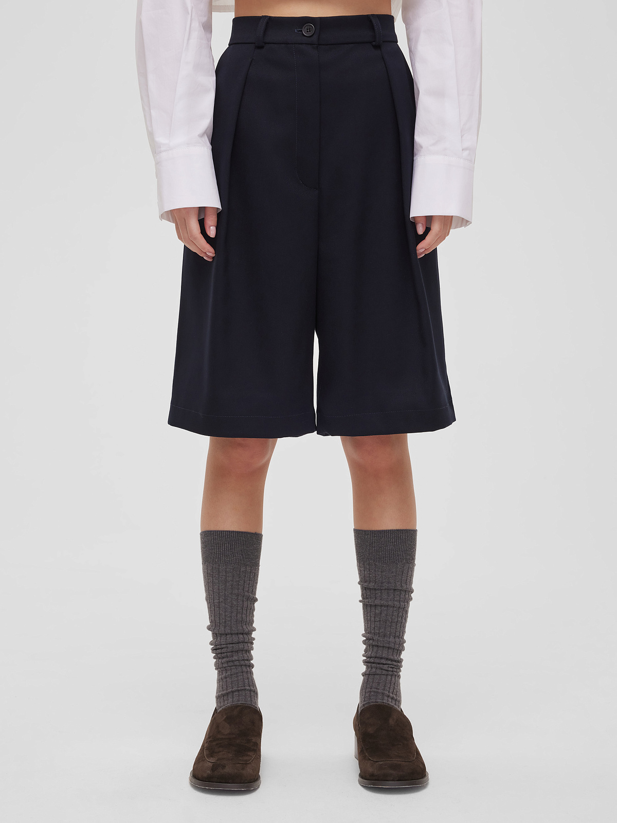 Шорты - бермуды, тёмно-синий