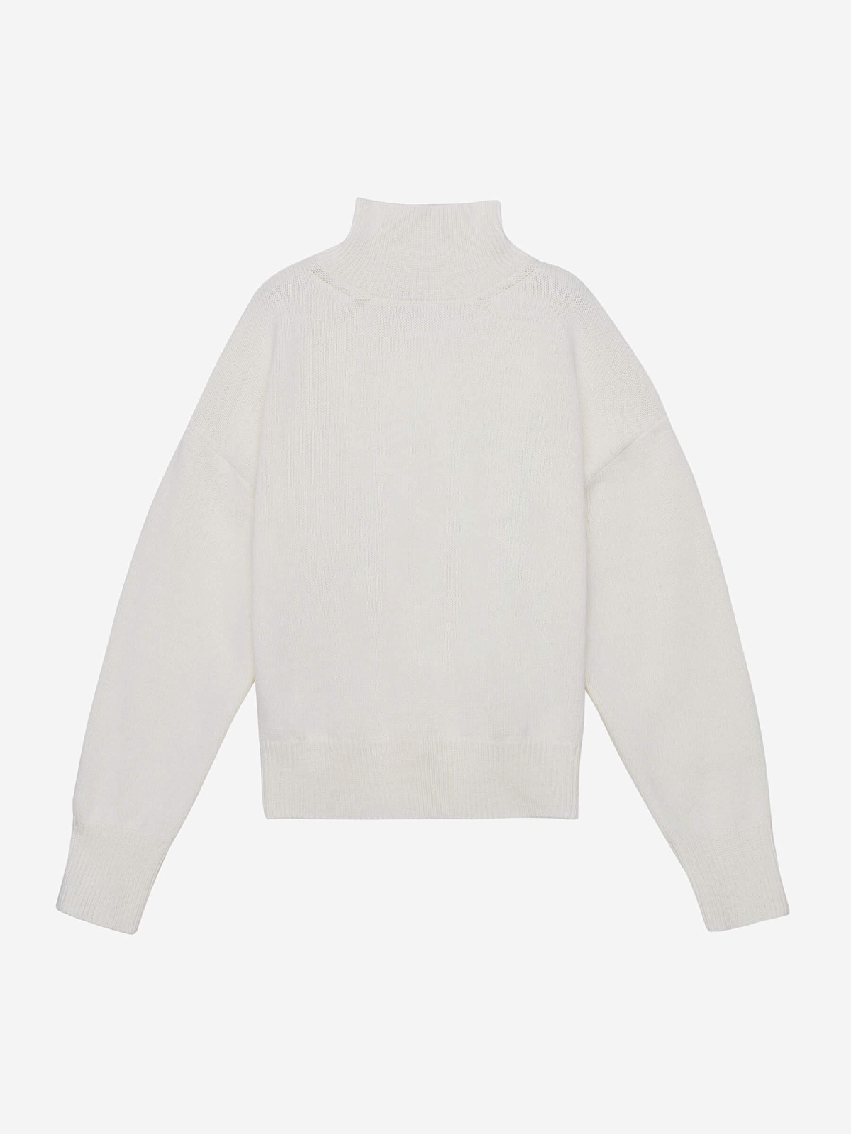 Свитер свободного кроя, белый
