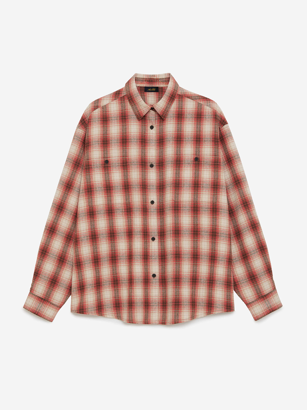 Рубашка фланелевая в клетку 0094, красный