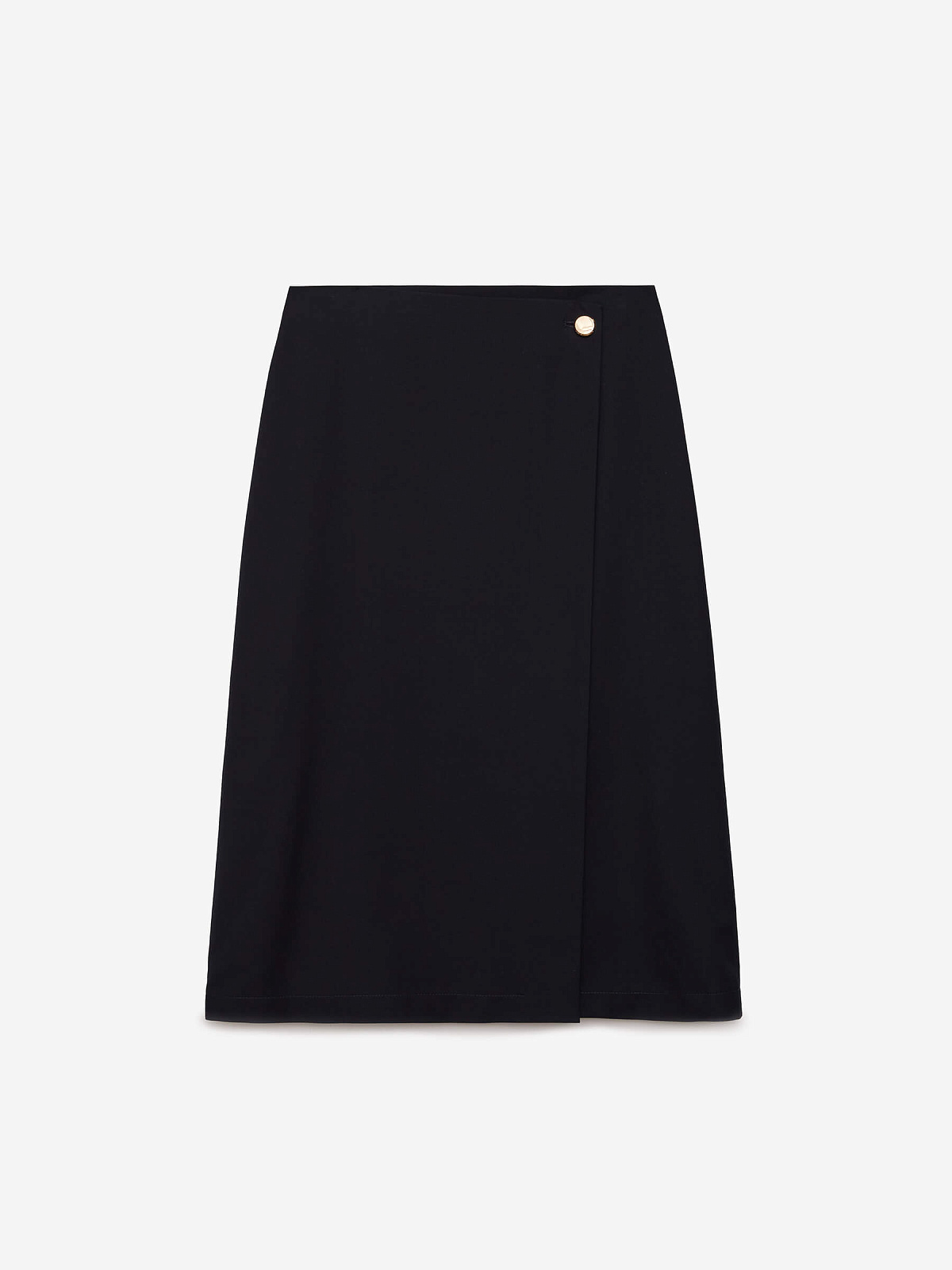 Юбка миди с запахом 0133, темно-синий