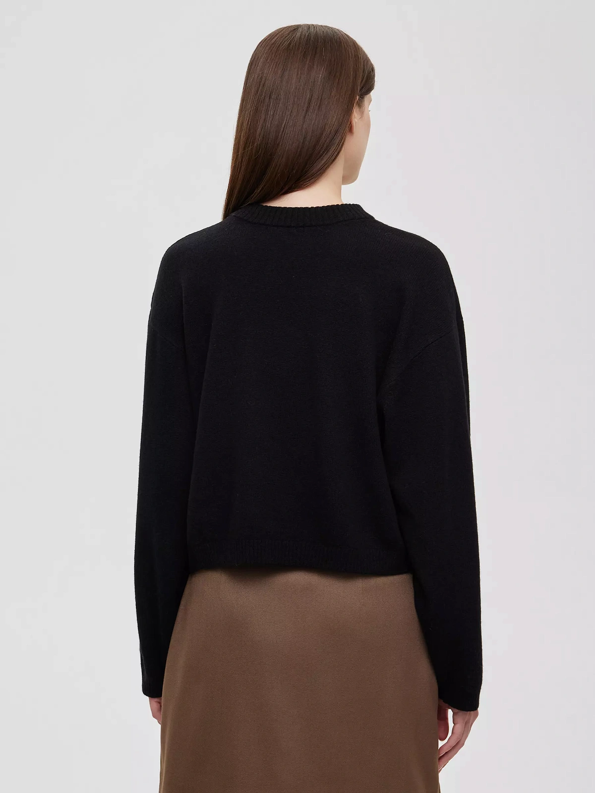 Джемпер из кашемира и шерсти, черный