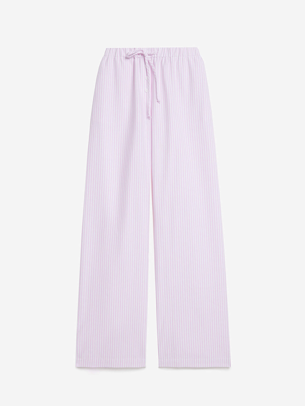 Брюки из хлопка на резинке в полоску 0179, розовый