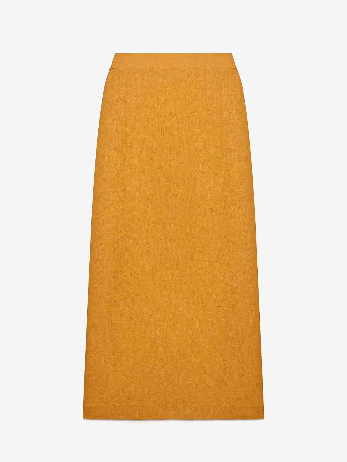 Юбка макси из льна 0189, оранжевый