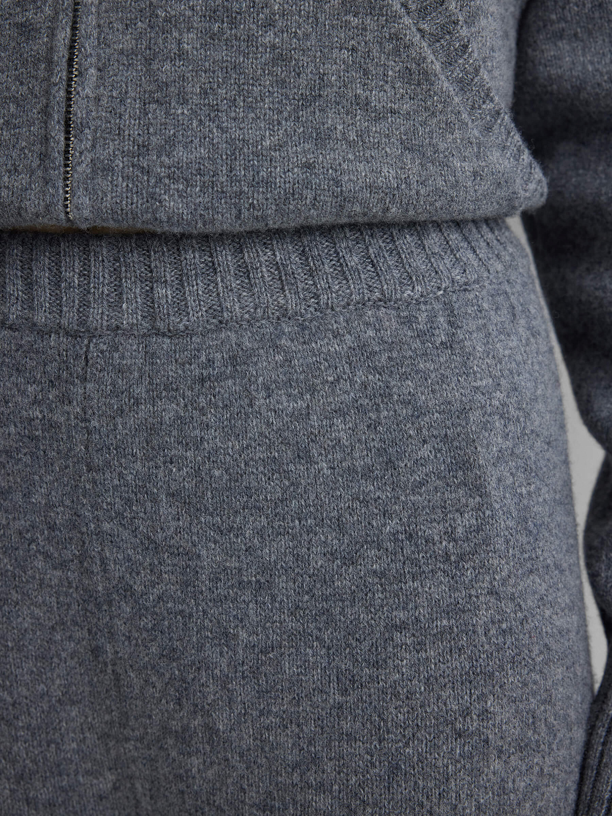 Брюки вязаные джоггеры из 100% мериноса, серый