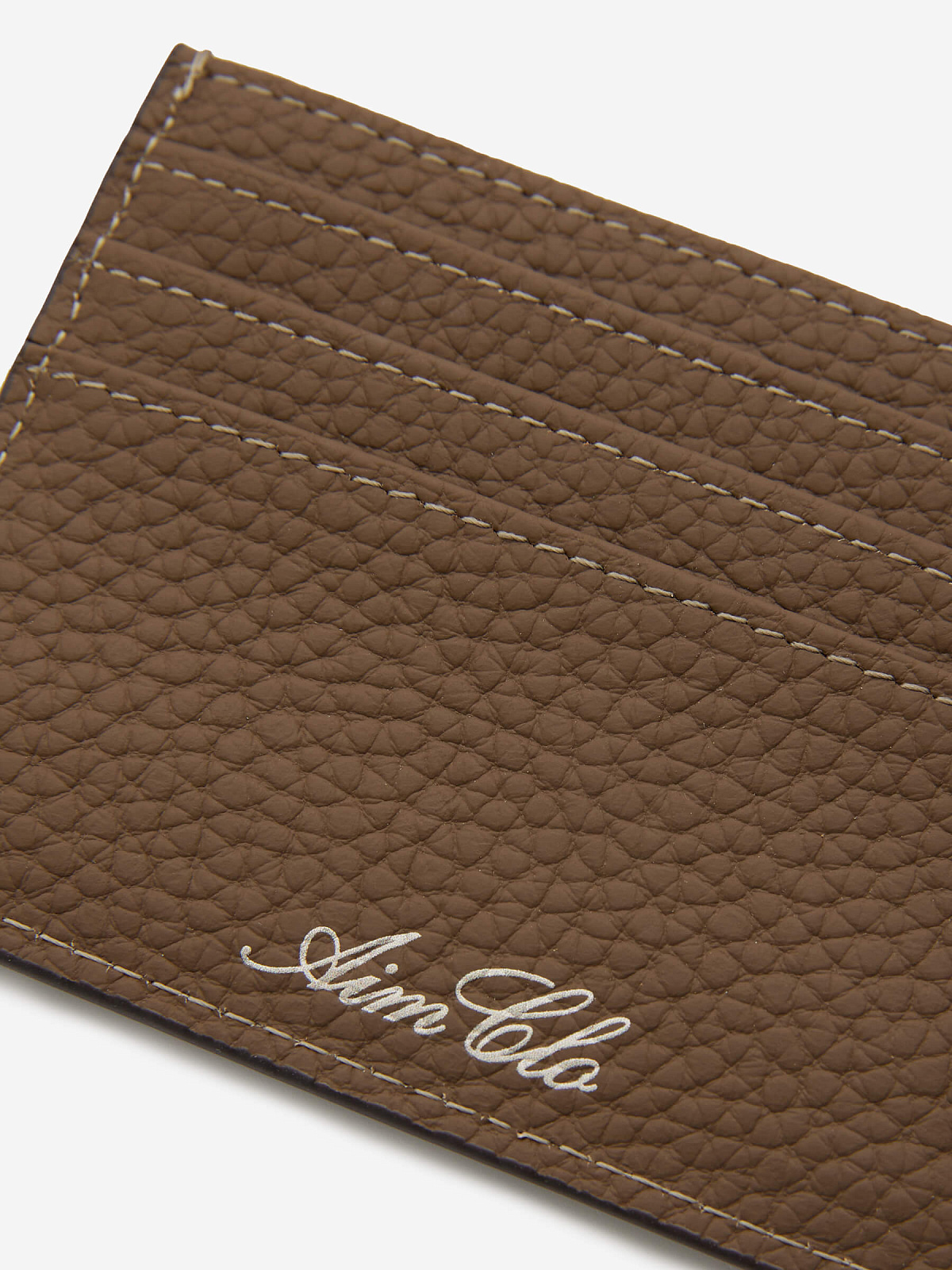 Картхолдер кожаный, коричневый