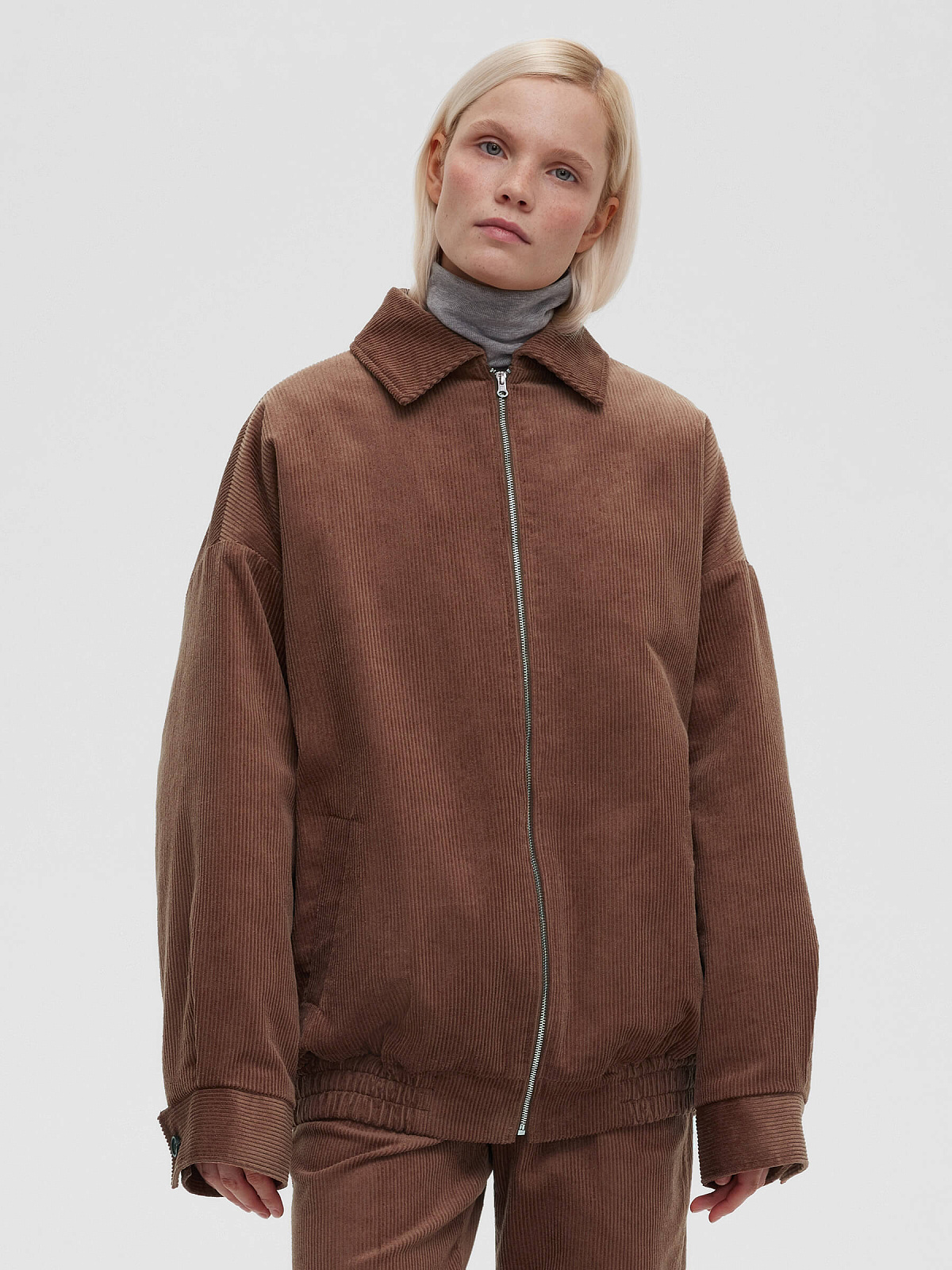 Куртка из вельвета 0161, песочный