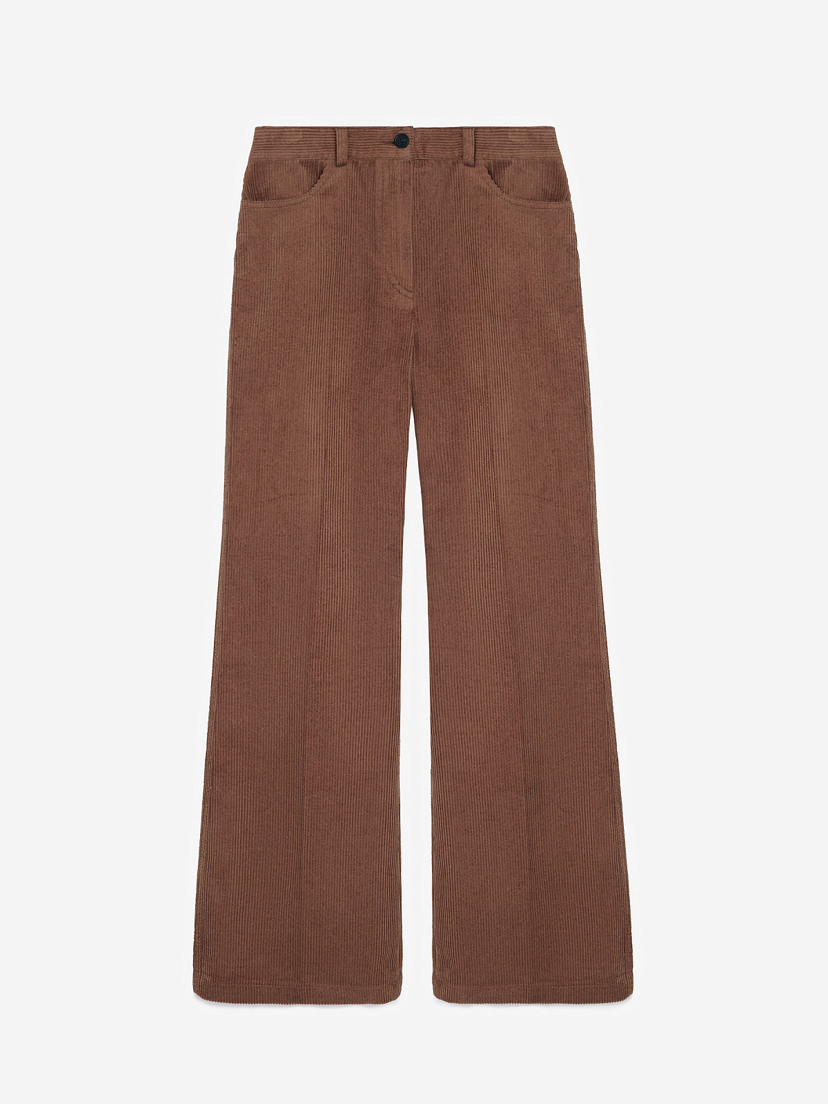 Брюки клеш из вельвета 0131, песочный